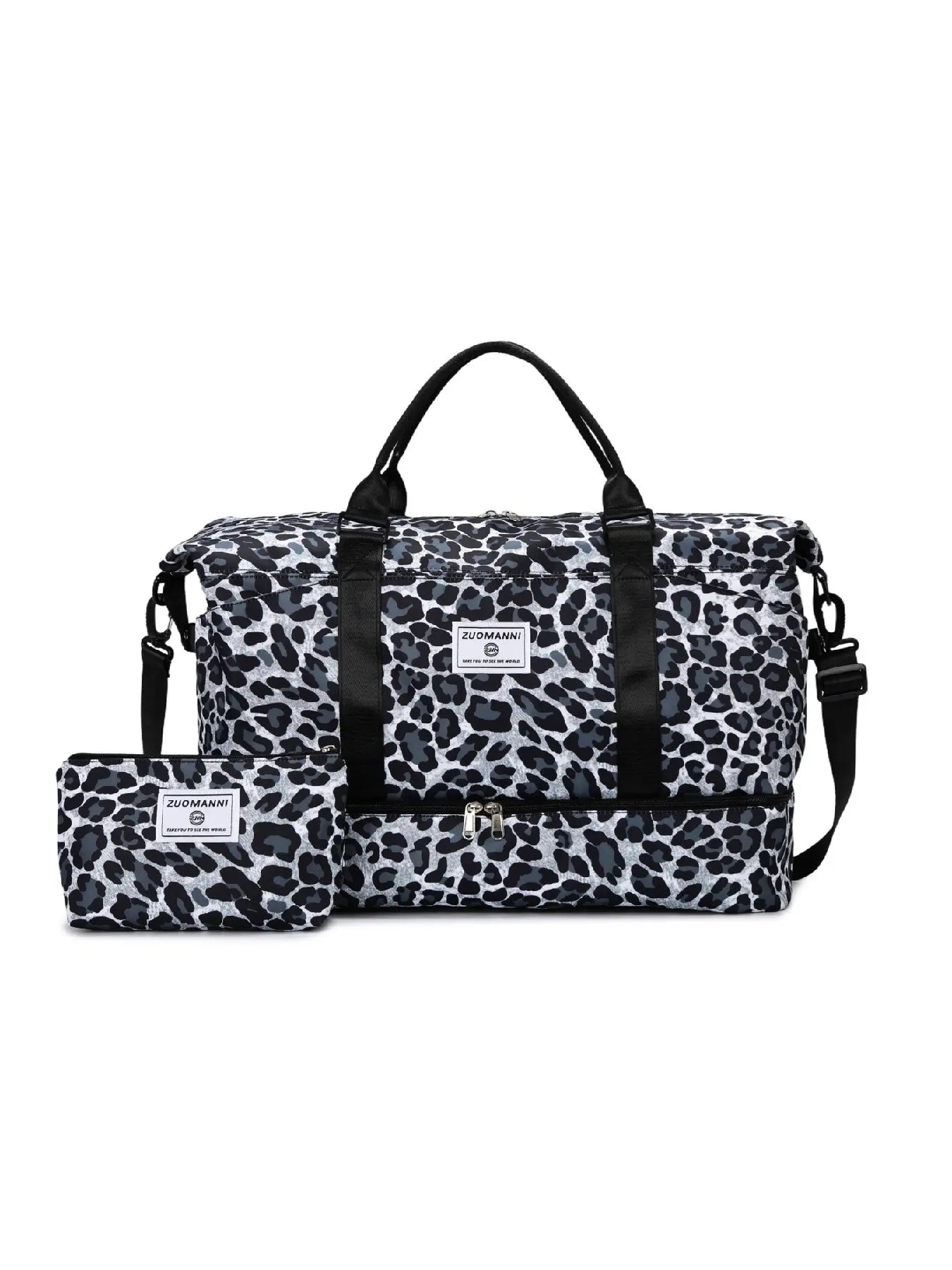 Large Capacity Multifunctional Travel Bag Set, Letter Pattern Zipper Travel Bag with Shoe Compartment, Casual Sports Fitness Bag for Women & Men, Weekender Travel Set, Travel Essentials, Daily Travel Bag, Traveling Bag